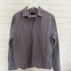 UNTUCKit Blue and Red Plaid Shirt